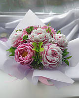 Букет квітів із мила "Півонії"