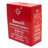 Артикул папір BK02 200 мкм червоні 300 смужки в пластиковому пакованні, для ортопедичних робіт