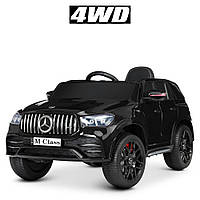 Детский электромобиль Mercedes (4 мотора по 25W, 1 аккум 12V7Ah PRO,MP3) Джип Bambi M 4781EBLRS-2 Черный