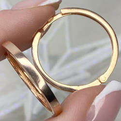 Срібні сережки-кільця (конго) позолочені без каменів (2,5 см) ПЛ-084