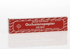 Артикуляційний папір BK10 40 мкм червоний 200 смужок, 2-сторонній