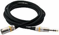 ROCKCABLE RCL 30383 D6 M BA Готовый микрофонный кабель с метками XLR-m - 6.3мм, 3м.