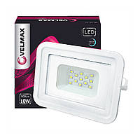 LED прожектор Velmax білий V-FL-106Wh 10W 900Lm 6200K 115*85*27 26-11-11