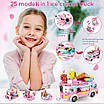 Конструктор VATOS Фургон Морозиво 25-в-1 (553 деталі) Ice Cream Truck Set Toys Pink Building Bricks, фото 6