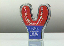 Артикуляційний папір BK81 40mk синій/червоний підкова 150 шт.