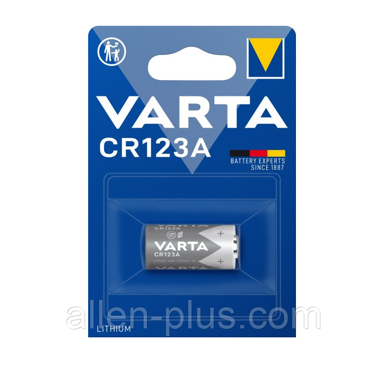 Літієва Батарейка VARTA CR123A LITHIUM 3V 1pc blister card