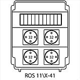 Щит з розетками 2x16A 4P, 2x32A 4p IP44 SEZ ROS 11/x-43, фото 3