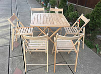 Деревянная складная мебель ( 6 стульев + стол №2)