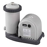 Овальний сімейний каркасний басейн Intex 26798 (610х305х122 см) фільтр насос тент сходи, фото 10