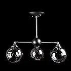 Люстра "молекула" в стилі лофт на 3 лампи Е14 з регулюванням кута освітлення колір чорний + хром VL-L4581/3 (BK+CH), фото 4