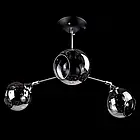 Люстра "молекула" в стилі лофт на 3 лампи Е14 з регулюванням кута освітлення колір чорний + хром VL-L4581/3 (BK+CH), фото 3