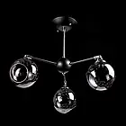 Люстра "молекула" в стилі лофт на 3 лампи Е14 з регулюванням кута освітлення колір чорний + хром VL-L4581/3 (BK+CH), фото 2