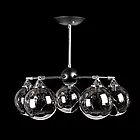 Люстра "молекула" в стилі лофт на 5 ламп Е14 з регулюванням кута освітлення колір чорний + хром VL-L4581/5 (BK+CH), фото 3