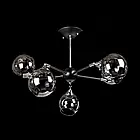 Люстра "молекула" в стилі лофт на 5 ламп Е14 з регулюванням кута освітлення колір чорний + хром VL-L4581/5 (BK+CH), фото 2