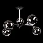 Люстра "молекула" в стилі лофт на 5 ламп Е14 з регулюванням кута освітлення колір чорний + хром VL-L4581/5 (BK+CH), фото 4