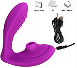 Вакуумний подвійний вібратор скритого носіння, фото 4