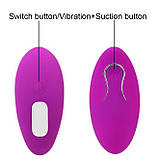 Вакуумний двойной вибратор скритого носіння з пультом керування, фото 5