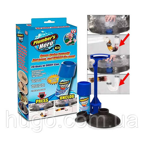 Вантуз для унитаза и канализационных труб Plumber's Hero / Набор для ...