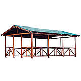 Дерев'яна альтанка 4 на 6 м, розбірна (на 20-24 осіб), фото 2