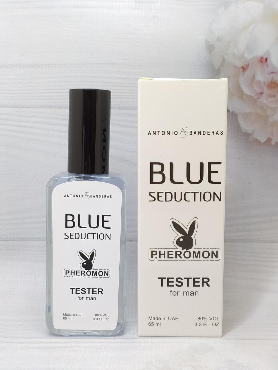 Чоловічий міні-парфуми Antonio Banderas Blue Seduction (Антоніо Бандерас Блу Седакшн)з феромонами 65 мл тестер