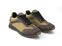 Летние тактические коричневые кроссовки кожаные мужская обувь хаки Rosso Avangard DolGa Crazy Bolt Perf