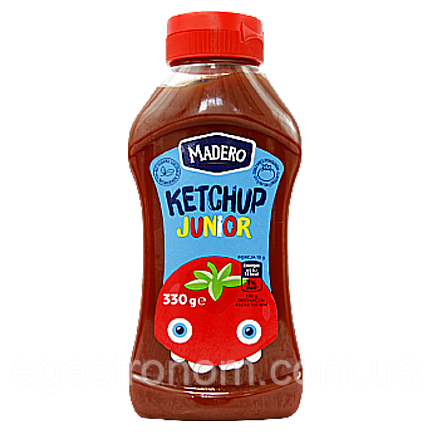 Кетчуп дитячий Мадеро Madero junior 350g 18шт/ящ (Код: 00-00011988)