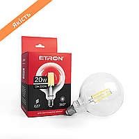 Светодиодная LED лампа 20W E27 4200K G125 ETRON 1-EFP-174 Filament
