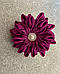 Гумка для волосся дитяча 7 см Квітка з прикрасою Бордо, фото 2