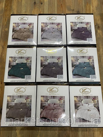 Полуторна постільна білизна 150*210.Сатин. Подарункова упаковка., фото 1