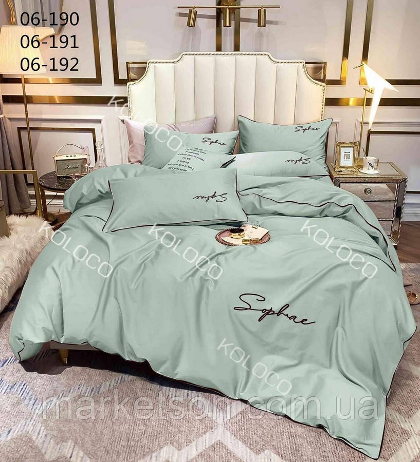 Полуторна постільна білизна 150*210.Сатин. Подарункова упаковка.