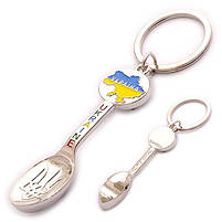 Брелок - відкривачка "Ложка. Україна", мікс, металевий, Брелок-открывашка "Украина", фото 2