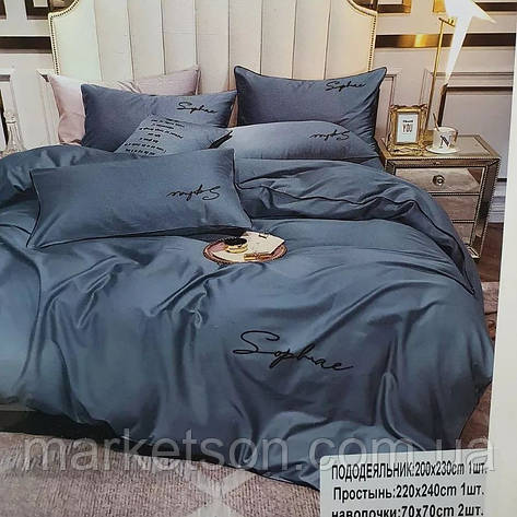 Полуторна постільна білизна 150*210.Сатин. Подарункова упаковка., фото 1