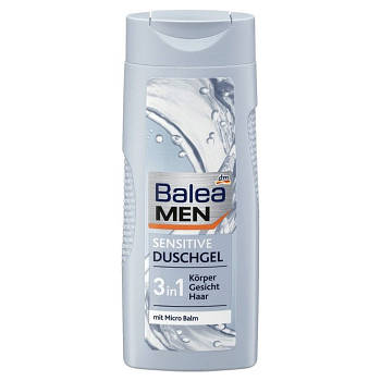 Гель для душу Balea Men 3в1 Sensitive для чоловіків 300 мл