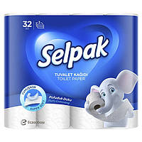 Туалетная бумага Selpak Super Soft белая 3-х слойная 32 шт, Турция