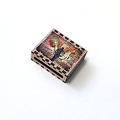 Сувенірні сірники у дерев'яній коробочці із зображенням Героя ВСУ