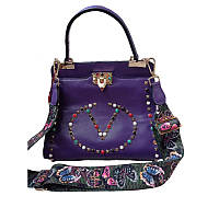 Сумка жіноча фіолетова шкірозамінника 148ВА