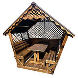 Дерев'яна альтанка, розбірна (на 8 людей) "Престиж", фото 4