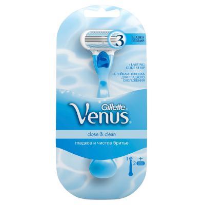 Жіночий бритвений станок Gillette Venus Smooth Close&Clean з 2 змінними касетами 020001