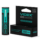 Акумулятор Videx Li-Ion 18650 — P (ЗАХИСТ) 3400mAh