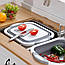 Складна дошка обробна Chopping Board 3 в 1 / Обробна дошка трансформер / Дошка кухонна Біло-сіра, фото 8