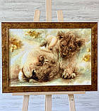 Картина з бурштину Картина з бурштина "Левиця з левеням", фото 5