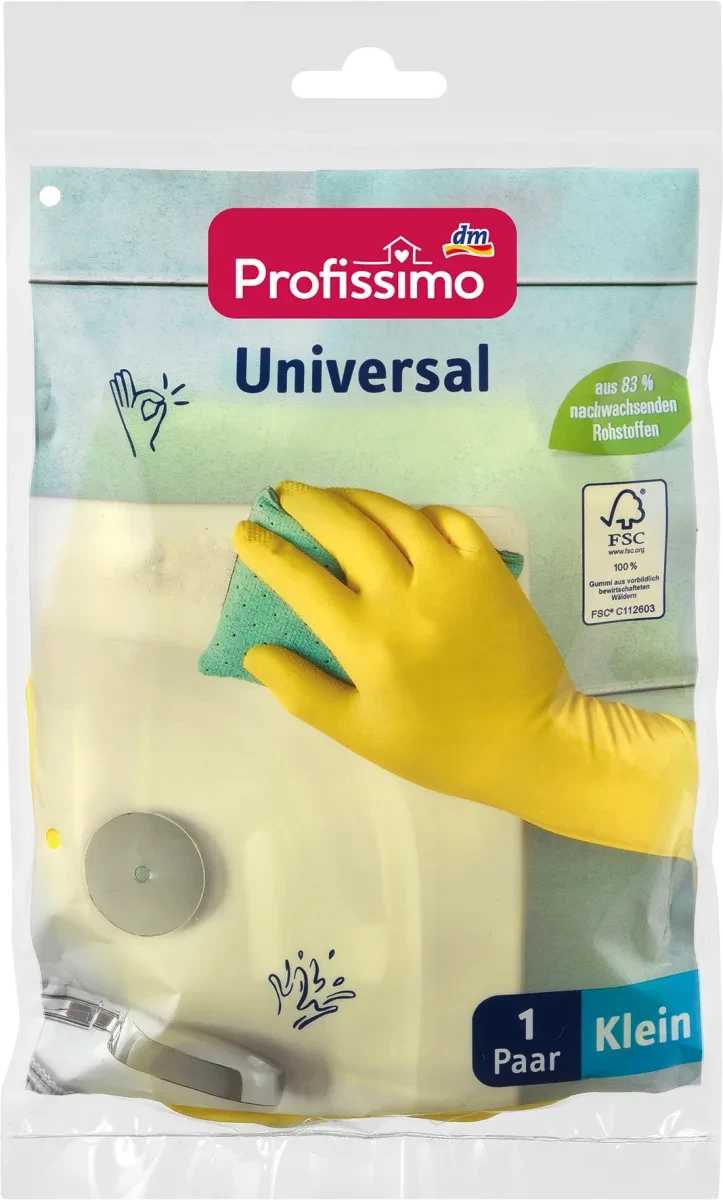 Гумові рукавички для прибирання в будинку Profissimo Klein, 1 шт.