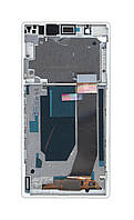 Матрица с тачскрином (модуль) для телефона Sony Xperia Z C6603 черный с рамкой