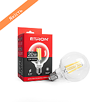 Светодиодная LED лампа 20W E27 G95 4200K ETRON 1-EFP-172 Filament