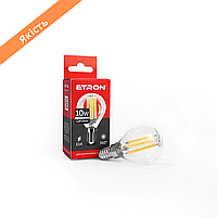 Светодиодная лампа LED прозрачная ETRON 1-EFP-157 Filament G45 E14 10W 10вт 3000K 220V