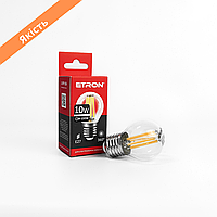 Светодиодная лампа LED прозрачная ETRON 1-EFP-155 Filament G45 E27 10W 3000K