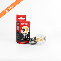 Світлодіодна LED лампа 10W E27 G45 3000K ETRON 1-EFP-155 Filament