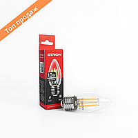 Светодиодная LED лампа 10W 3000K E27 С37 ETRON 1-EFP-115 Filament