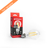 Светодиодная LED лампа А65 E27 20W 4200K ETRON 1-EFP-102 Filament