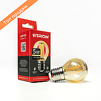 Светодиодная лампа LED золотая ETRON 1-EFP-183 Filament G45 E27 5W 2700K